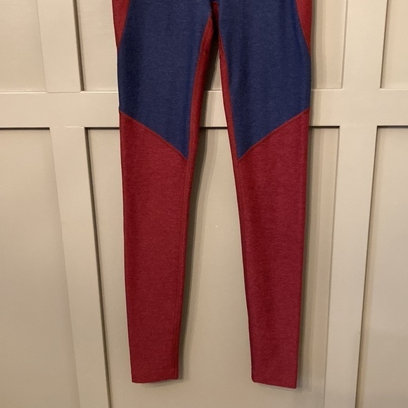 Outdoor Voices Warmup Leggings Red & Navy Two Tone Colorblock Size XS New NWOT - Picture 5 of 10